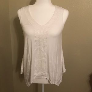 Adrianna Papell White Sleeveless Top